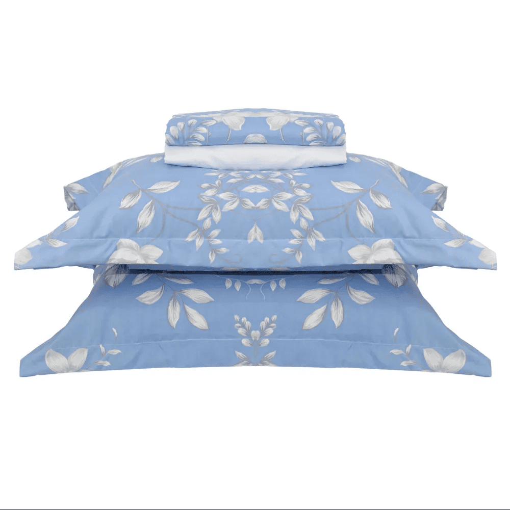 Jogo de Cama King Estampado Percal 400 Fios Toque de Pluma 4 Peças