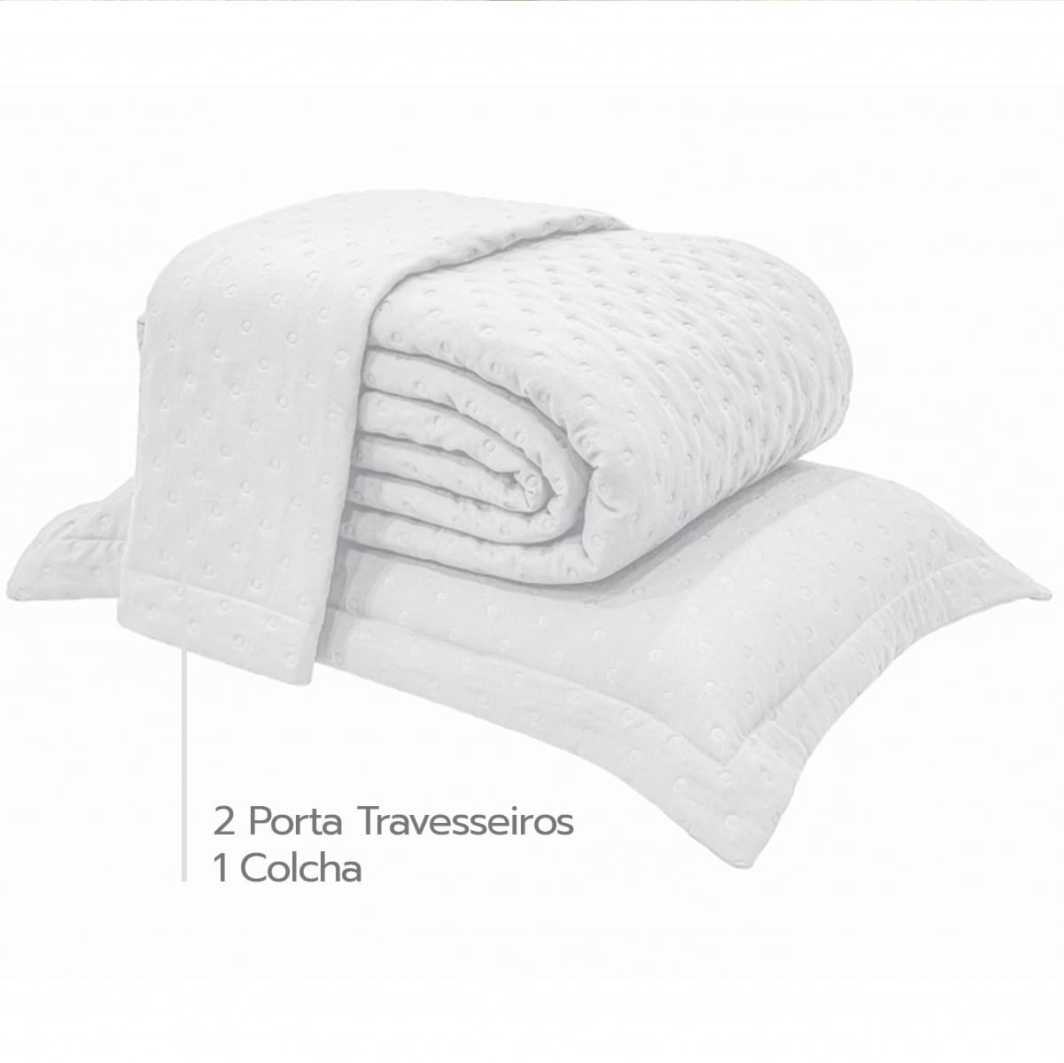 Colcha Cobre Leito Percal 400 Fios Toque de Pluma Premium Genebra Com Porta Travesseiro com Abas